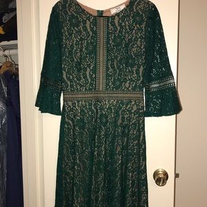Hunter green cocktail dress